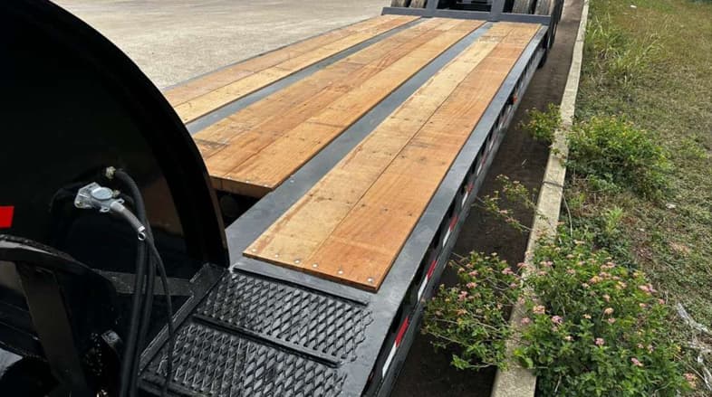 Trailer redecking and restoration work in progress